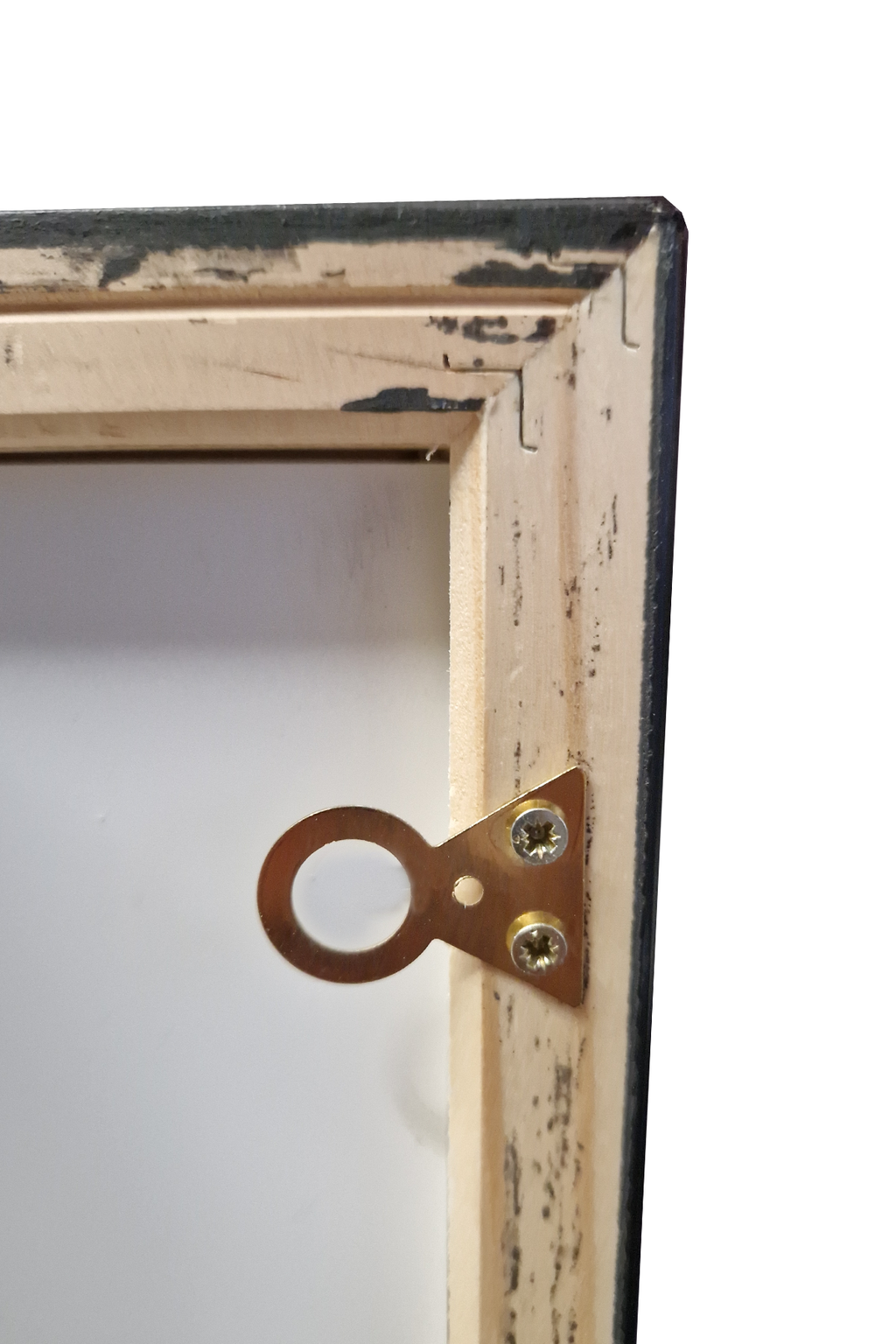 Ripustinlenkkipari puukehykseen